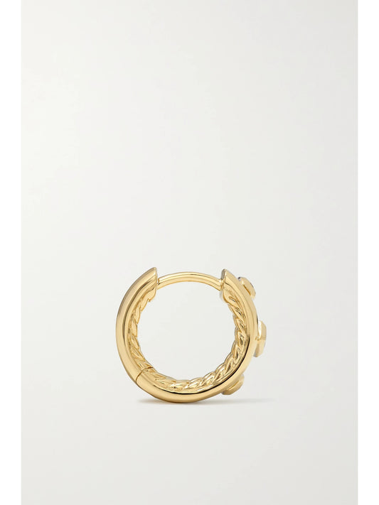 Modern Renaissance 18-karat Gold Diamond Hoop Earrings