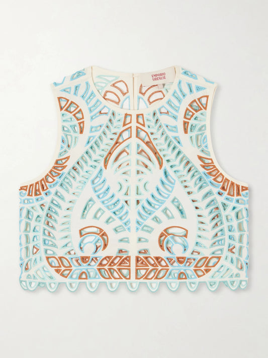 Ada Brisé Mare Broderie Anglaise Cotton Top