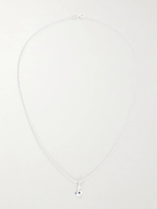 Por Un Perro Sterling Silver, Topaz Pendant Necklace