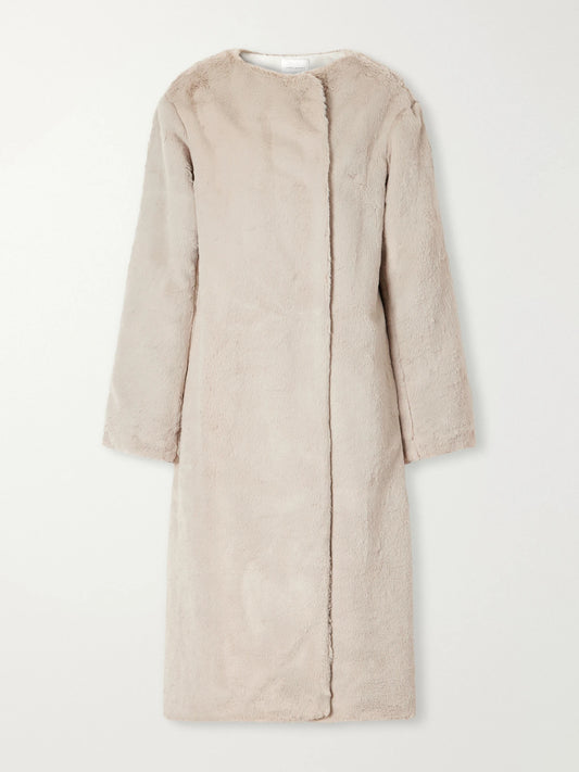 Maria McManus Collarless Plush Coat
