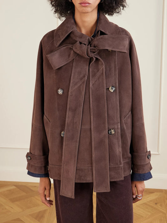 Double-breasted Suede Jacket