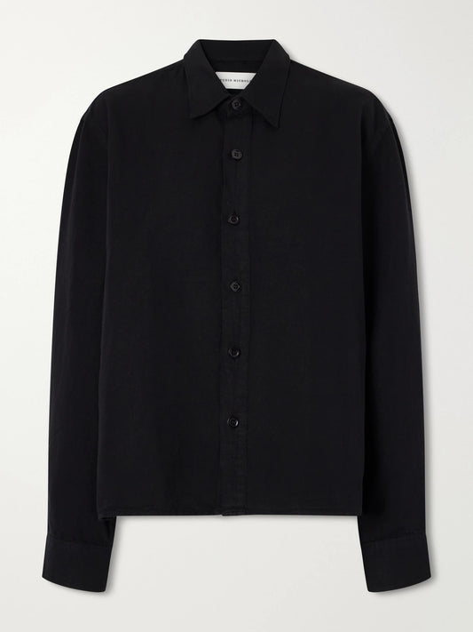Studio Nicholson Hithe Garment-dyed Cotton And Linen-blend Shirt