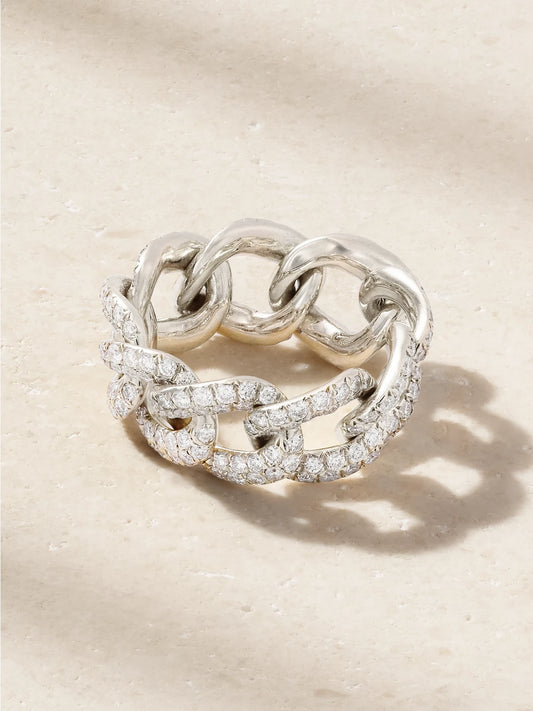 Essential Link 18-karat White Gold Diamond Ring