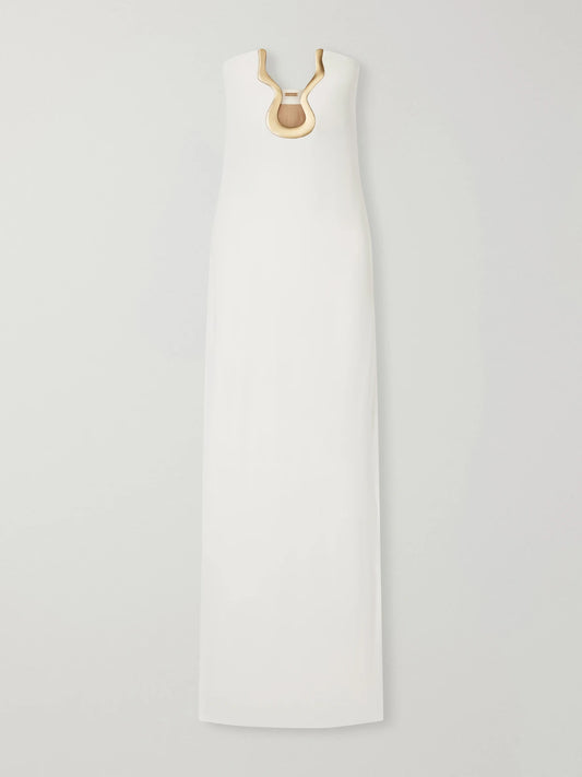 Cult Gaia Abril Strapless Embellished Stretch-crepe Maxi Dress