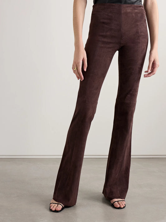 Gégé Suede Flared Pants