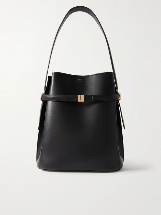 Belted Leather Tote