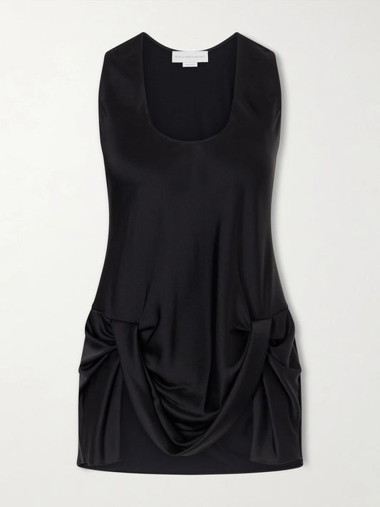 Draped Satin Blouse