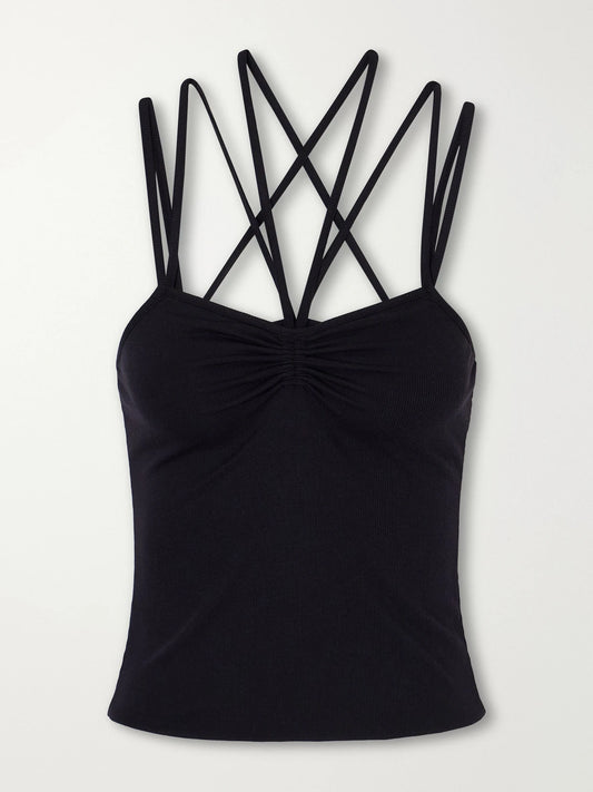 Eres Nadia Multi-strap Ribbed Stretch-modal Tank