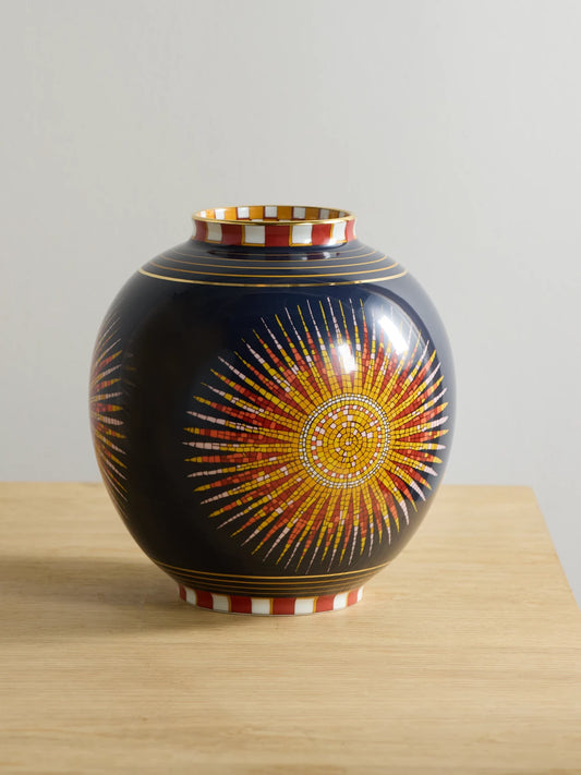 Bubble Gold-plated Porcelain Vase