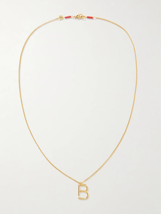 Initial Reaction Gold-tone Necklace