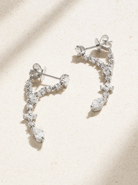 Vivi 18-karat White Gold Diamond Earrings