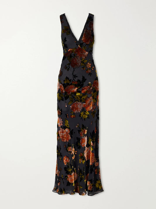 Anna Sui Velvet Devoré Maxi Dress