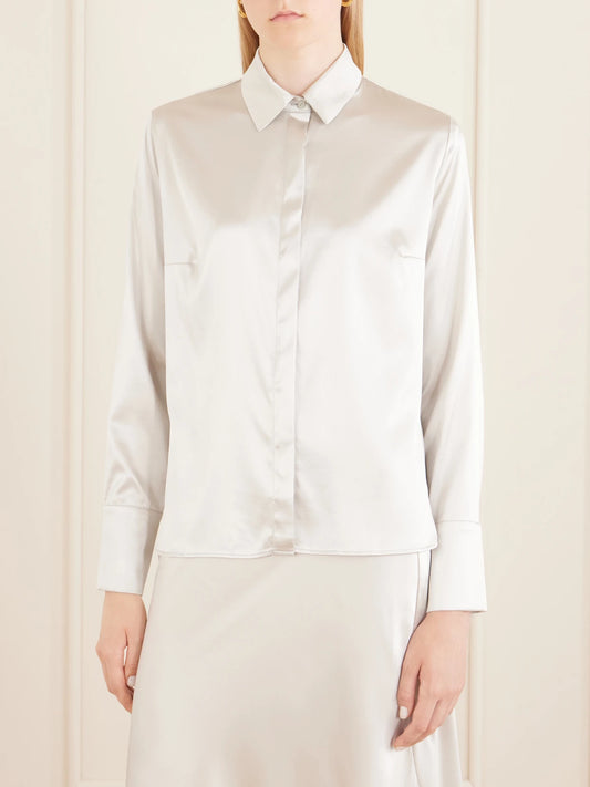 THE PARK Bonnie Silk-blend Shirt