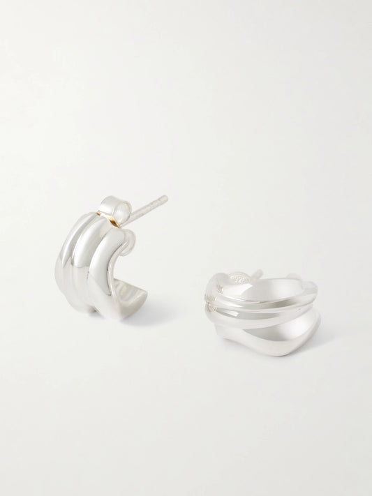 Recycled Silver Hoop Earrings