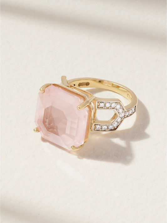 14-karat Gold Topaz And Diamond Ring