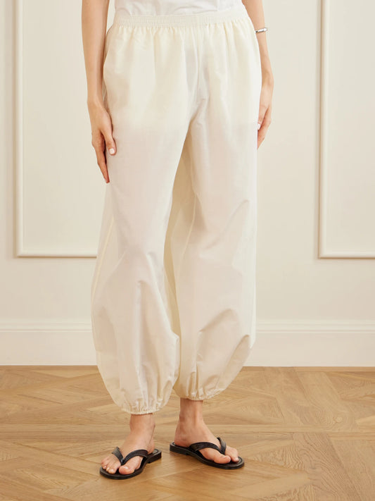 Almaya Cotton And Silk-blend Balloon Pants