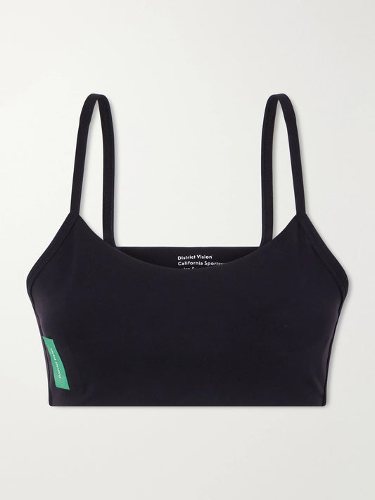 District Vision Logo-appliquéd Light Support Sports Bra