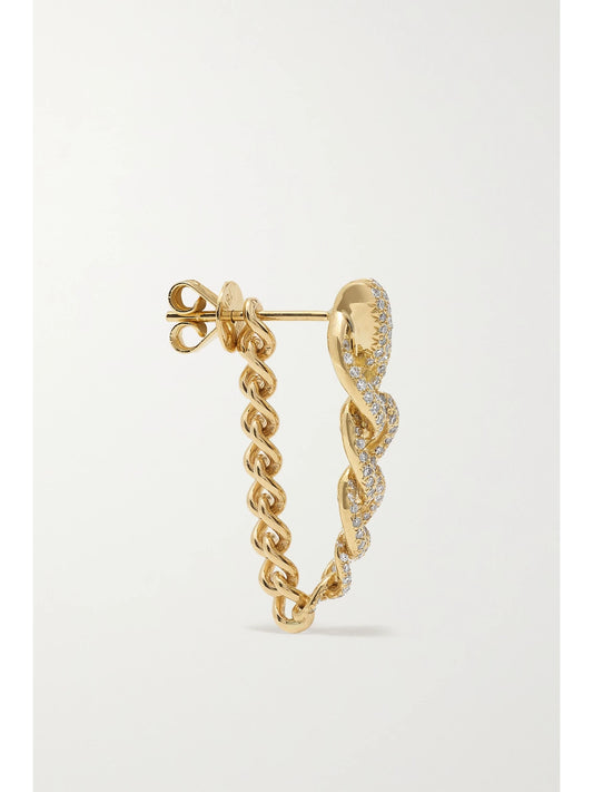 Convertible 18-karat Gold Diamond Earrings