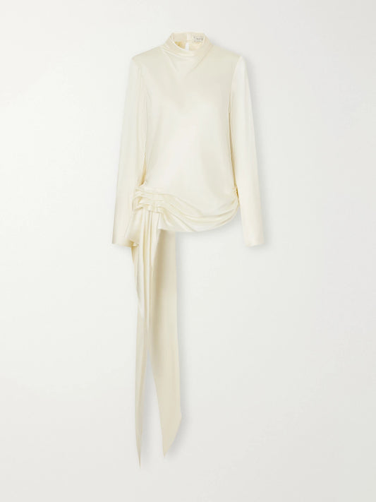 KALLMEYER Gathered Silk-charmeuse Blouse