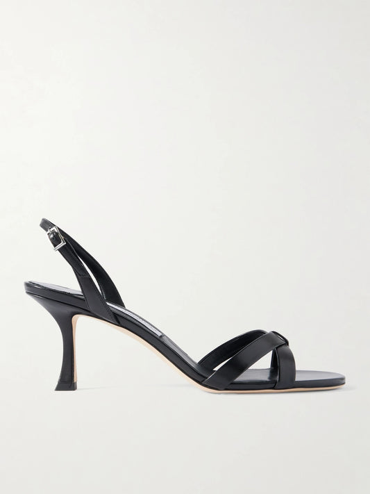 Elsy 70 Leather Slingback Sandals