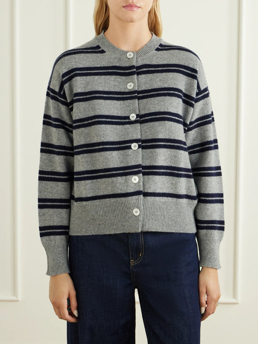 &Daughter Ada Striped Wool Cardigan