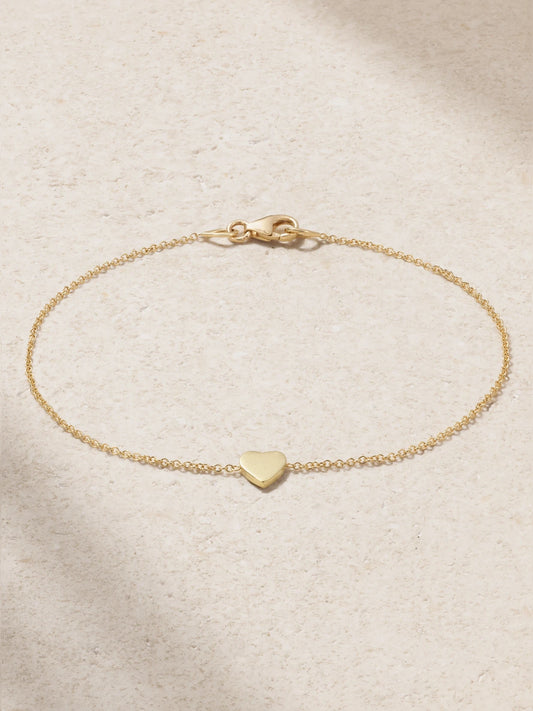Mini Heart 18-karat Gold Bracelet