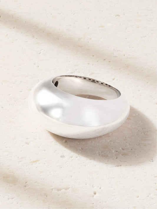 Inflatable 18-karat White Gold Ring