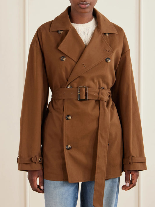 DÔEN Wolfe Belted Cotton-blend Trench Coat