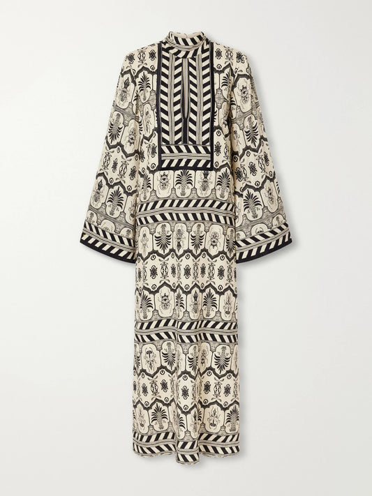 Johanna Ortiz Stay Home Printed Jacquard Maxi Dress