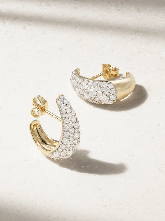Signature 14-karat Gold Diamond Earrings