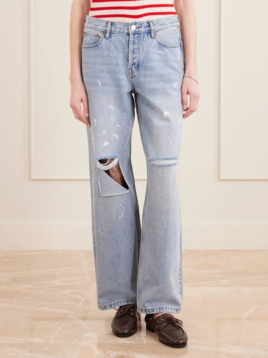 Painter Distressed Mid-rise Straight-leg Jeans