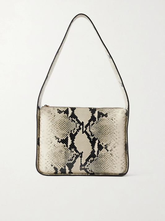 Lori Snake-effect Leather Shoulder Bag
