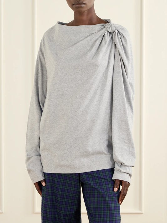 Dries Van Noten Gathered Cotton-jersey T-shirt
