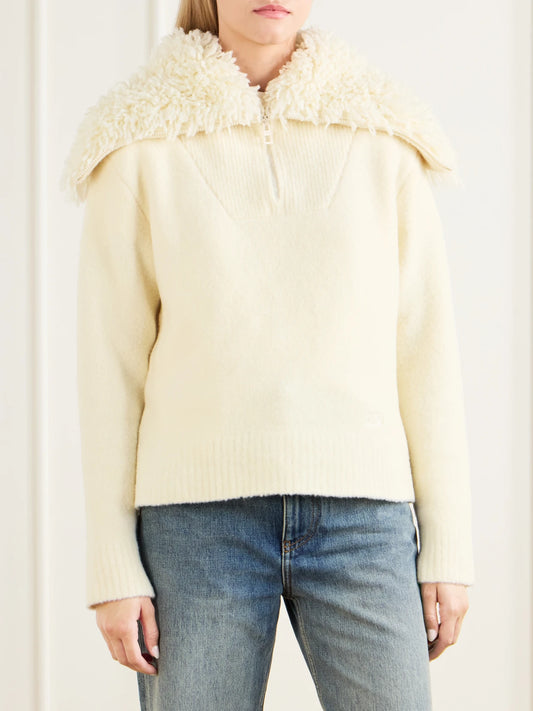 LOEWE Logo-embroidered Wool-blend Sweater