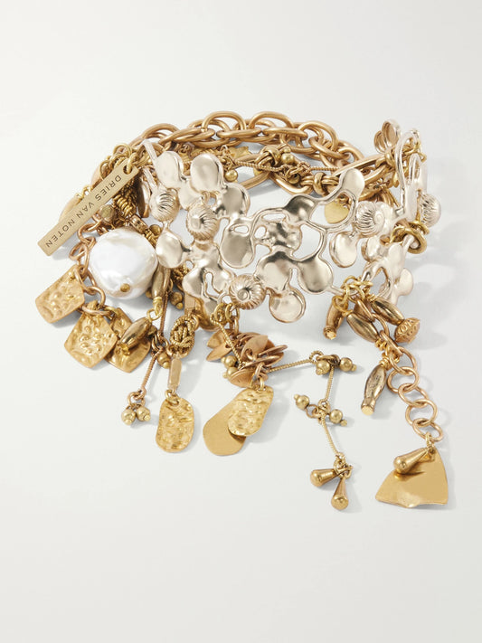Dries Van Noten Embellished Gold-tone Bracelet