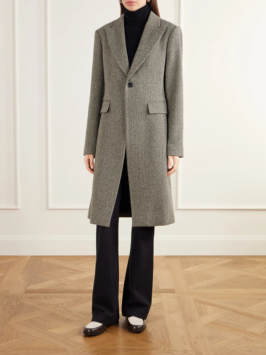 Polo Ralph Lauren Herringbone Wool-blend Twill Coat
