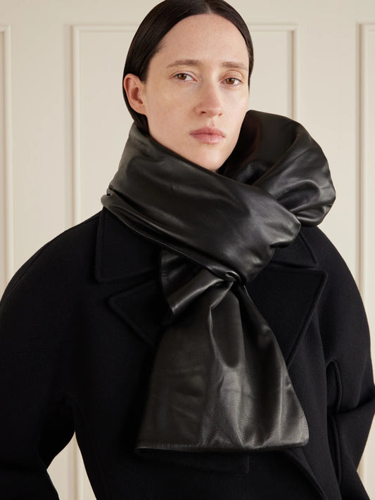 TOTEME Leather And Cashmere Scarf