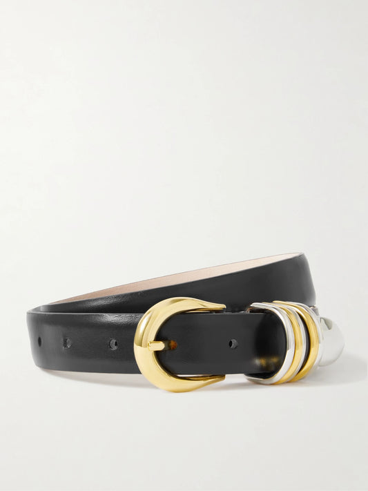 Déhanche Hollyhock Embellished Leather Belt