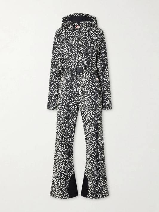 Perfect Moment Tignes Hooded Belted Printed Shell Ski Suit