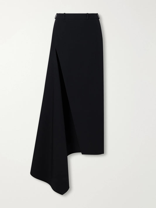 Givenchy Asymmetric Wool Midi Skirt