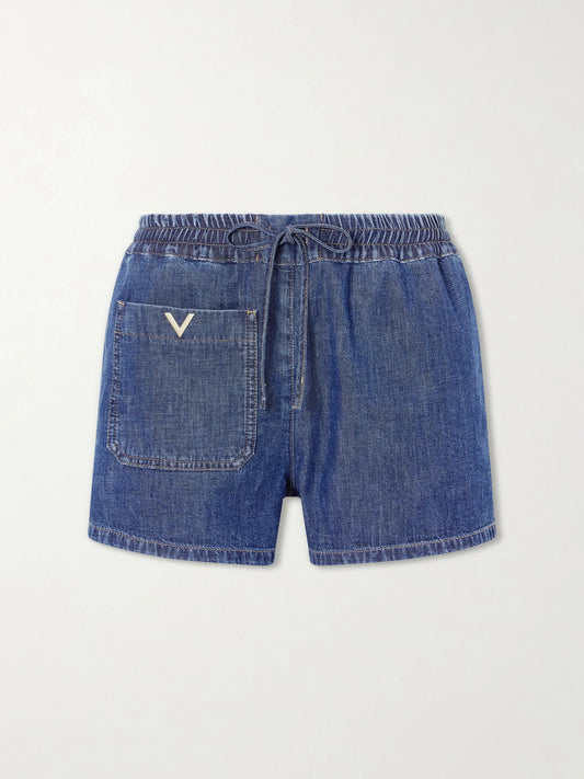 Embellished Denim Shorts