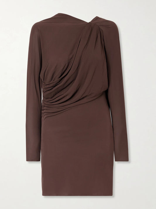 Alex Perry Open-back Draped Jersey Mini Dress