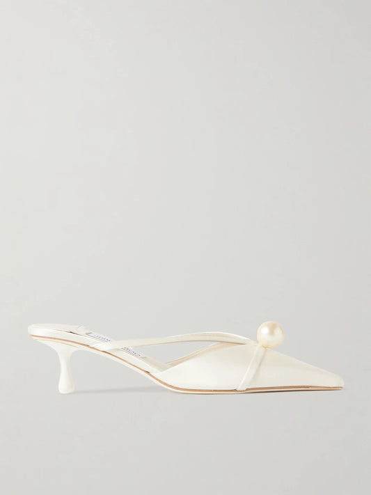 Sana 50 Embellished Satin Mules