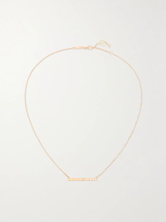 Chopard Ice Cube Pure 18-karat Rose Gold Diamond Necklace