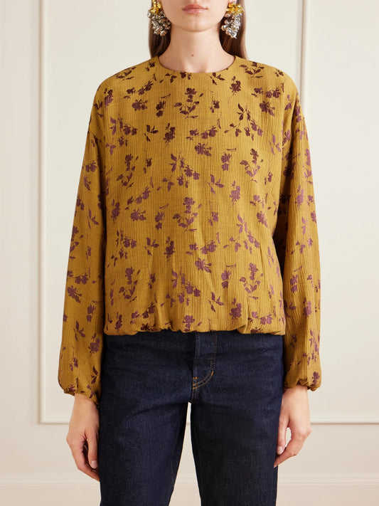 Dries Van Noten Floral-jacquard Cloqué Blouse