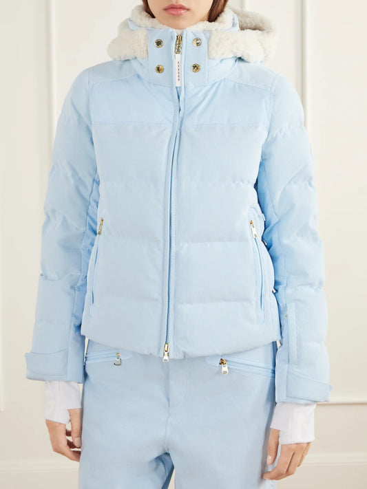BOGNER Minu Cord Hooded Padded Plush-trimmed Shell And Corduroy Down Ski Jacket