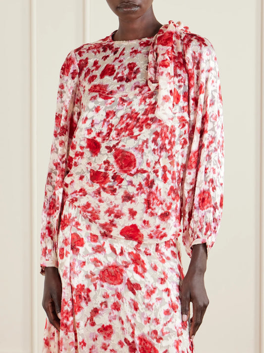 Firma Floral-print Chiffon Blouse