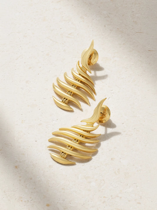 Flame Mini 18-karat Gold Earrings