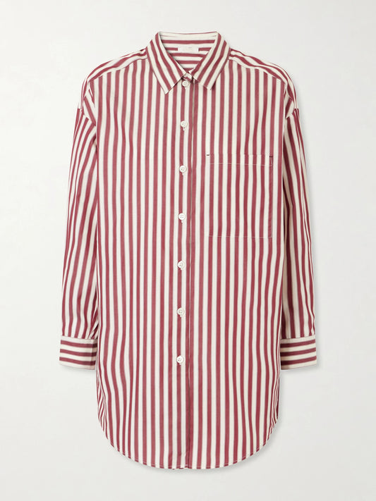 Eres Sir Striped Cotton-poplin Pajama Shirt