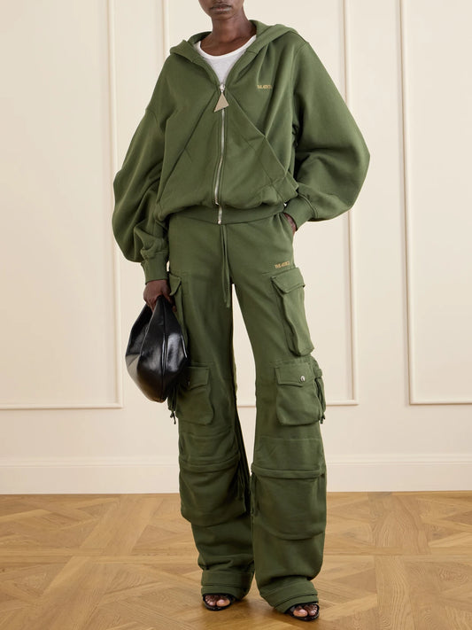 Cotton Tapered Cargo Pants